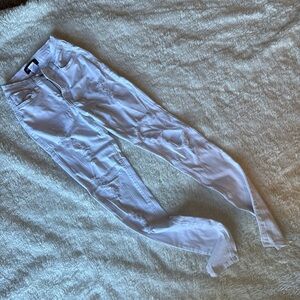 Fashion Nova High Rise White Jeans